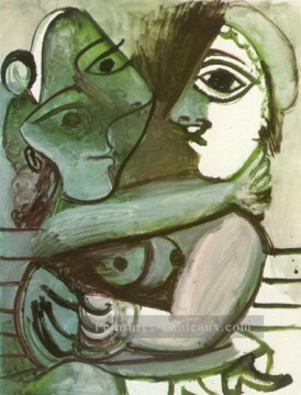 Couple assis 1971 cubisme Pablo Picasso Peinture à l'huile